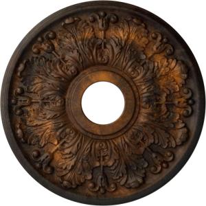 image16 12quotOD x 3 58quotID x 1 18quotP Apollo Ceiling Medallion Fits Canopies up to 5 58quotHandPainted Rust