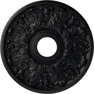 image16 12quotOD x 3 58quotID x 1 18quotP Apollo Ceiling Medallion Fits Canopies up to 5 58quotHandPainted Steel Gray