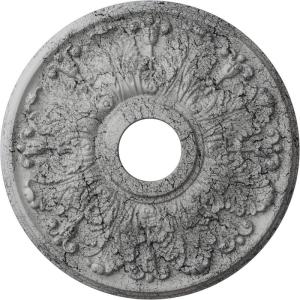 image16 12quotOD x 3 58quotID x 1 18quotP Apollo Ceiling Medallion Fits Canopies up to 5 58quotHandPainted Ultra Pure White Crackle