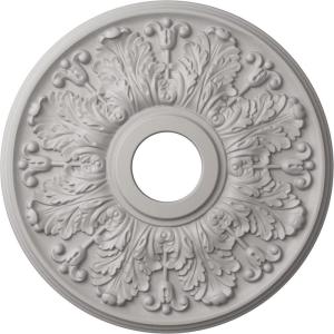 image16 12quotOD x 3 58quotID x 1 18quotP Apollo Ceiling Medallion Fits Canopies up to 5 58quotHandpainted Ultra Pure White