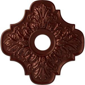 image17 34quotOD x 3 34quotID x 1quotP Peralta Ceiling Medallion Fits Canopies up to 4 58quotAntique Copper Metallic Series