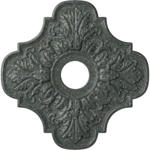 image17 34quotOD x 3 34quotID x 1quotP Peralta Ceiling Medallion Fits Canopies up to 4 58quotAthenian Green Crackle Flat Finish