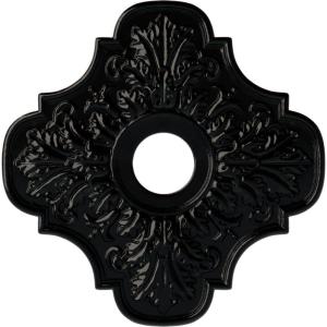 image17 34quotOD x 3 34quotID x 1quotP Peralta Ceiling Medallion Fits Canopies up to 4 58quotBlack Pearl Metallic Series