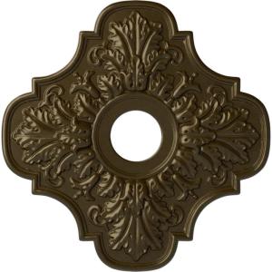 image17 34quotOD x 3 34quotID x 1quotP Peralta Ceiling Medallion Fits Canopies up to 4 58quotBrass Metallic Series