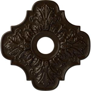 image17 34quotOD x 3 34quotID x 1quotP Peralta Ceiling Medallion Fits Canopies up to 4 58quotBronze Metallic Series