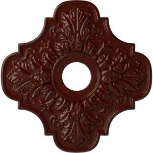 image17 34quotOD x 3 34quotID x 1quotP Peralta Ceiling Medallion Fits Canopies up to 4 58quotBrushed Mahogany Flat Finish