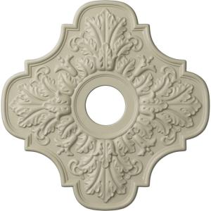 image17 34quotOD x 3 34quotID x 1quotP Peralta Ceiling Medallion Fits Canopies up to 4 58quotClear Yellow Flat Finish