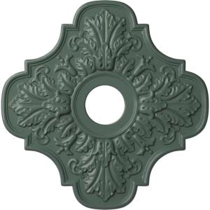 image17 34quotOD x 3 34quotID x 1quotP Peralta Ceiling Medallion Fits Canopies up to 4 58quotCloud Burst Flat Finish