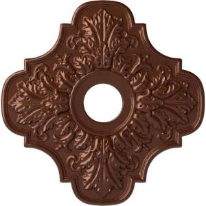 image17 34quotOD x 3 34quotID x 1quotP Peralta Ceiling Medallion Fits Canopies up to 4 58quotCopper Penny Metallic Series