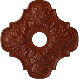 image17 34quotOD x 3 34quotID x 1quotP Peralta Ceiling Medallion Fits Canopies up to 4 58quotFirebrick Flat Finish