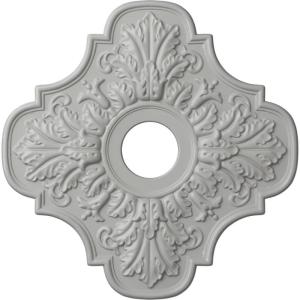 image17 34quotOD x 3 34quotID x 1quotP Peralta Ceiling Medallion Fits Canopies up to 4 58quotFrost Flat Finish