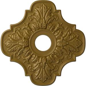 image17 34quotOD x 3 34quotID x 1quotP Peralta Ceiling Medallion Fits Canopies up to 4 58quotGold Rush Metallic Series