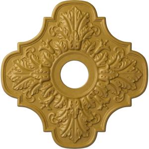 image17 34quotOD x 3 34quotID x 1quotP Peralta Ceiling Medallion Fits Canopies up to 4 58quotIridescent Gold Metallic Series