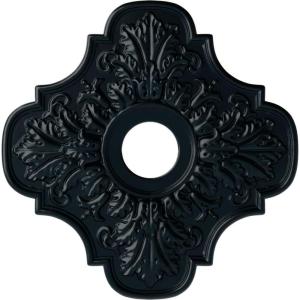 image17 34quotOD x 3 34quotID x 1quotP Peralta Ceiling Medallion Fits Canopies up to 4 58quotNight Shade Flat Finish