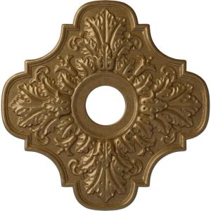 image17 34quotOD x 3 34quotID x 1quotP Peralta Ceiling Medallion Fits Canopies up to 4 58quotPale Gold Metallic Series
