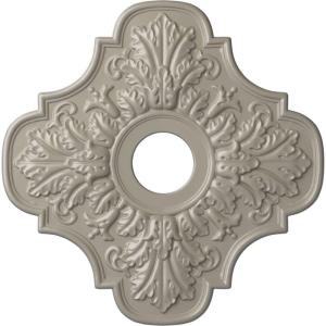 image17 34quotOD x 3 34quotID x 1quotP Peralta Ceiling Medallion Fits Canopies up to 4 58quotPearl White Metallic Series