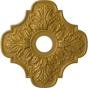 image17 34quotOD x 3 34quotID x 1quotP Peralta Ceiling Medallion Fits Canopies up to 4 58quotPharaohs Gold Metallic Series