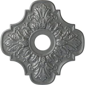 image17 34quotOD x 3 34quotID x 1quotP Peralta Ceiling Medallion Fits Canopies up to 4 58quotPlatinum Metallic Series