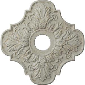 image17 34quotOD x 3 34quotID x 1quotP Peralta Ceiling Medallion Fits Canopies up to 4 58quotPot of Cream Crackle Flat Finish