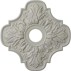 image17 34quotOD x 3 34quotID x 1quotP Peralta Ceiling Medallion Fits Canopies up to 4 58quotPot of Cream Flat Finish