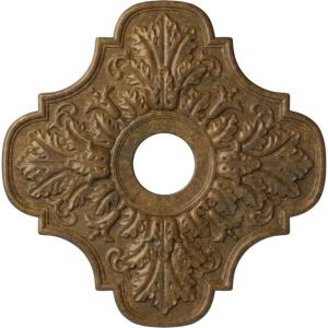 image17 34quotOD x 3 34quotID x 1quotP Peralta Ceiling Medallion Fits Canopies up to 4 58quotRubbed Bronze Metallic Series
