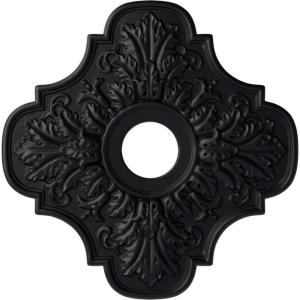 image17 34quotOD x 3 34quotID x 1quotP Peralta Ceiling Medallion Fits Canopies up to 4 58quotSteel Gray Metallic Series
