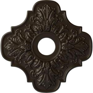 image17 34quotOD x 3 34quotID x 1quotP Peralta Ceiling Medallion Fits Canopies up to 4 58quotStone Hearth Flat Finish