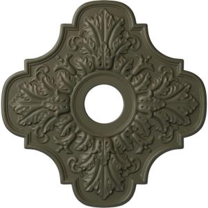 image17 34quotOD x 3 34quotID x 1quotP Peralta Ceiling Medallion Fits Canopies up to 4 58quotWitch Hazel Flat Finish