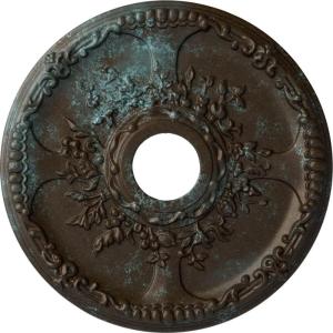 imageEkena Millwork CM18SE 18Inch OD x 3 12Inch ID x 1 38Inch P Antioch Ceiling MedallionBronze Blue Patina Metallic Series