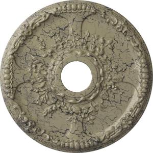 imageEkena Millwork CM18SE 18Inch OD x 3 12Inch ID x 1 38Inch P Antioch Ceiling MedallionCastle Stone Crackle Flat Finish