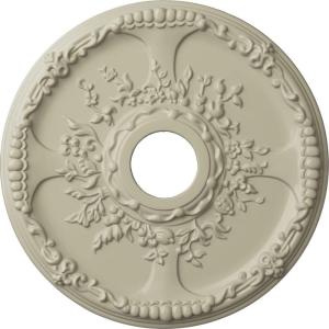 imageEkena Millwork CM18SE 18Inch OD x 3 12Inch ID x 1 38Inch P Antioch Ceiling MedallionClear Yellow Flat Finish