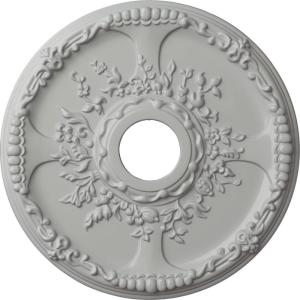 imageEkena Millwork CM18SE 18Inch OD x 3 12Inch ID x 1 38Inch P Antioch Ceiling MedallionFrost Flat Finish