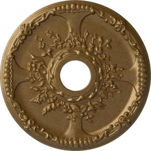 imageEkena Millwork CM18SE 18Inch OD x 3 12Inch ID x 1 38Inch P Antioch Ceiling MedallionPale Gold Metallic Series