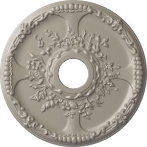 imageEkena Millwork CM18SE 18Inch OD x 3 12Inch ID x 1 38Inch P Antioch Ceiling MedallionPearl White Metallic Series