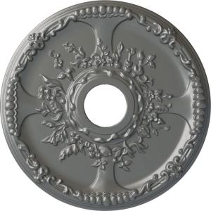 imageEkena Millwork CM18SE 18Inch OD x 3 12Inch ID x 1 38Inch P Antioch Ceiling MedallionSilver Metallic Series