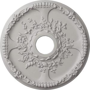 imageEkena Millwork CM18SE 18Inch OD x 3 12Inch ID x 1 38Inch P Antioch Ceiling MedallionUltra Pure White Flat Finish