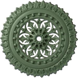 imageEkena Millwork CM18SK 18 12Inch OD x 1 18Inch ID x 1 12Inch Sellek Ceiling MedallionAthenian Green Flat Finish