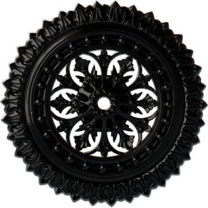 imageEkena Millwork CM18SK 18 12Inch OD x 1 18Inch ID x 1 12Inch Sellek Ceiling MedallionBlack Pearl Metallic Series