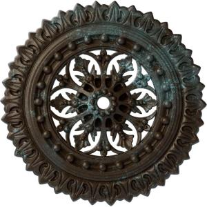 imageEkena Millwork CM18SK 18 12Inch OD x 1 18Inch ID x 1 12Inch Sellek Ceiling MedallionBronze Blue Patina Metallic Series