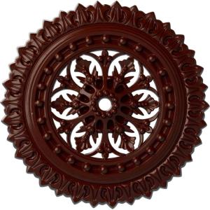 imageEkena Millwork CM18SK 18 12Inch OD x 1 18Inch ID x 1 12Inch Sellek Ceiling MedallionBrushed Mahogany Flat Finish