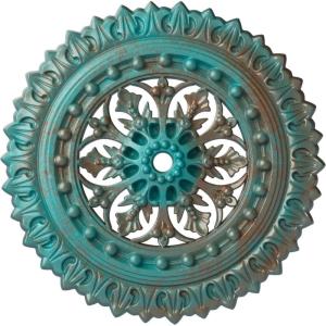 imageEkena Millwork CM18SK 18 12Inch OD x 1 18Inch ID x 1 12Inch Sellek Ceiling MedallionCopper Green Patina Metallic Series