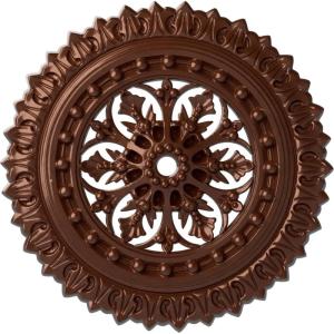 imageEkena Millwork CM18SK 18 12Inch OD x 1 18Inch ID x 1 12Inch Sellek Ceiling MedallionCopper Penny Metallic Series