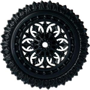imageEkena Millwork CM18SK 18 12Inch OD x 1 18Inch ID x 1 12Inch Sellek Ceiling MedallionNight Shade Flat Finish
