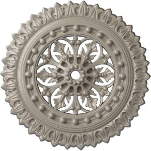 imageEkena Millwork CM18SK 18 12Inch OD x 1 18Inch ID x 1 12Inch Sellek Ceiling MedallionPearl White Metallic Series