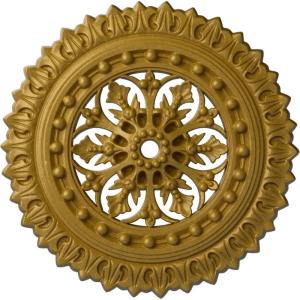 imageEkena Millwork CM18SK 18 12Inch OD x 1 18Inch ID x 1 12Inch Sellek Ceiling MedallionPharaohs Gold Metallic Series