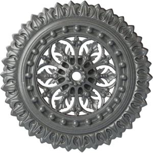 imageEkena Millwork CM18SK 18 12Inch OD x 1 18Inch ID x 1 12Inch Sellek Ceiling MedallionPlatinum Metallic Series