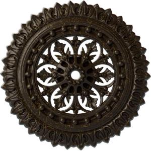 imageEkena Millwork CM18SK 18 12Inch OD x 1 18Inch ID x 1 12Inch Sellek Ceiling MedallionStone Hearth Crackle Flat Finish