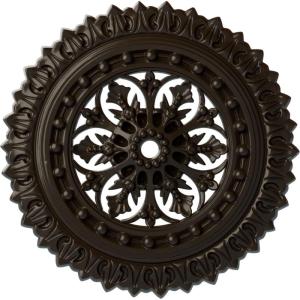 imageEkena Millwork CM18SK 18 12Inch OD x 1 18Inch ID x 1 12Inch Sellek Ceiling MedallionStone Hearth Flat Finish