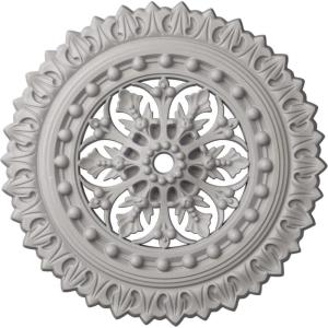 imageEkena Millwork CM18SK 18 12Inch OD x 1 18Inch ID x 1 12Inch Sellek Ceiling MedallionUltra Pure White Flat Finish