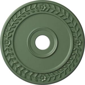 imageEkena Millwork CM21WR Wreath Ceiling Medallion 21 18quotOD x 3 58quotID x 78quotP Fits Canopies up to 6quot Factory PrimedAthenian Green Flat Finish